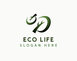 Leaves Eco Natural logo design