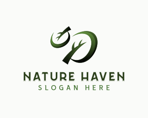 Leaves Eco Natural logo design