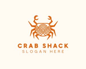 Wave Wild Crab logo design