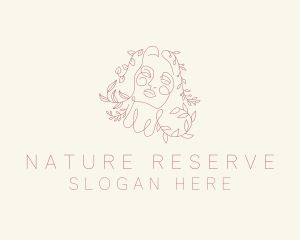 Natural Leaf Woman  logo design