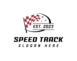 Motorsports Racing Flag logo design