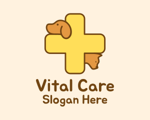 Pet Veterinarian Cross Logo