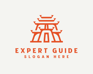 Asian Landmark Temple logo design