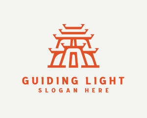 Asian Landmark Temple logo design