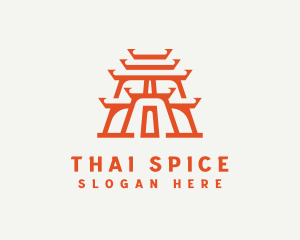 Asian Landmark Temple logo design