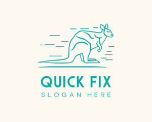 Fast Aussie Kangaroo logo design