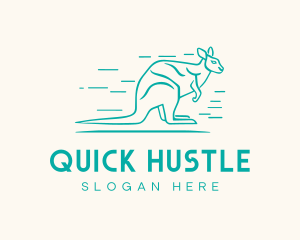 Fast Aussie Kangaroo logo design