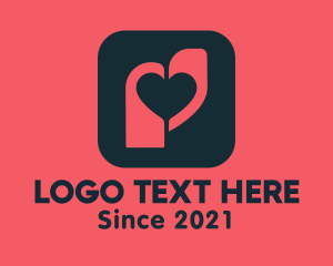 App - Heart Tag App logo design