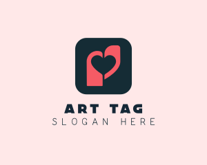 Heart Tag App logo design