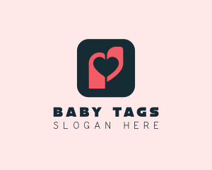 Heart Tag App logo design