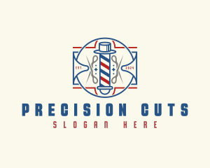 Barbershop Grooming Scissors logo design