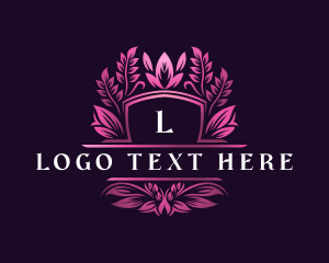 Elegant Floral Shield logo