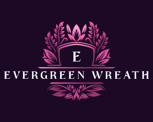 Elegant Floral Shield logo design