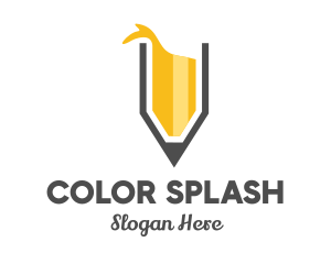 Yellow Pencil Splash logo design