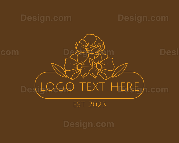 Floral Flower Gardening Logo