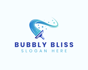 Cleaning Sanitation Squeegee logo design