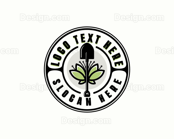 Garden Shovel Plant Logo