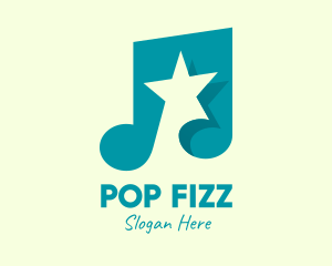 Pop Music Star logo design