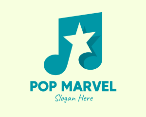 Pop Music Star logo design