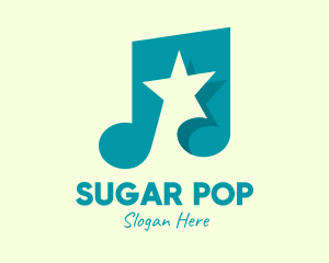 Pop Music Star logo design