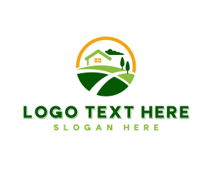 House Landscaping Yard Logo