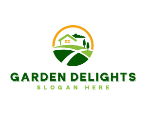 House Landscaping Yard logo design