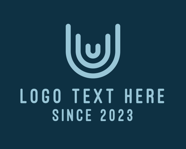 Letter U logo example 1