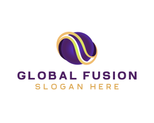 Global Sphere Tech Wave logo design