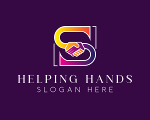 Helping Hand Letter S logo