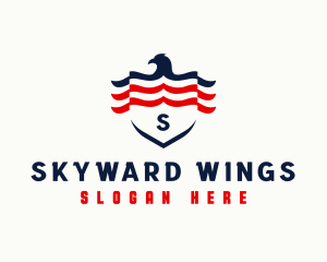 USA Eagle Wings logo design