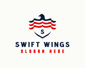 USA Eagle Wings logo design