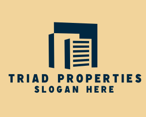 Blue Building Property logo design