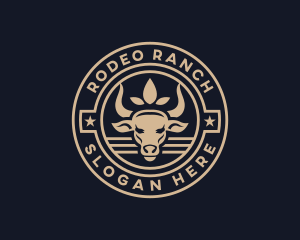 Bull Rodeo Bullfighter logo design