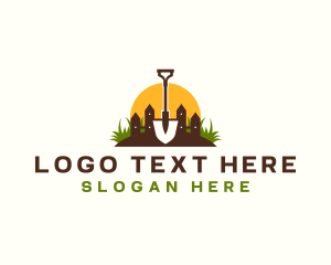 Shovel Gardening Lawn logo