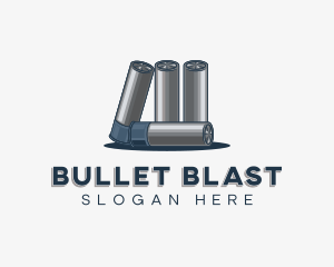 Shotgun Bullet Ammunition logo design