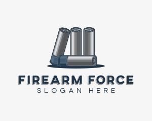 Shotgun Bullet Ammunition logo design