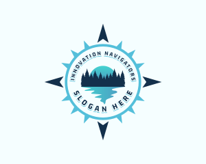 Nature Compass Navigation logo design