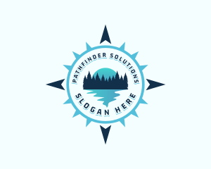 Nature Compass Navigation logo design