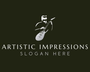 Guitar Instrument Musician  logo design