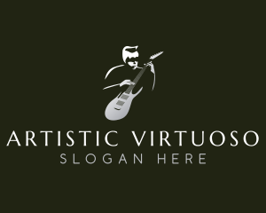 Guitar Instrument Musician  logo design