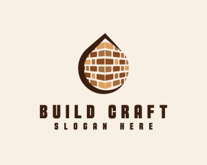 Construction Brick Wall logo design