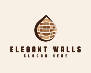 Construction Brick Wall logo design