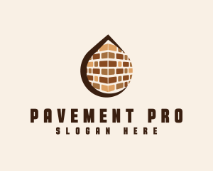 Construction Brick Wall logo design