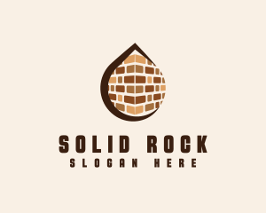 Construction Brick Wall logo design