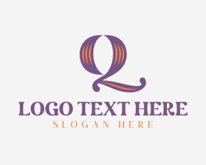 Stylish Calligraphy Letter Q logo