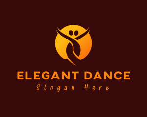 Human Dancing Couple  logo design