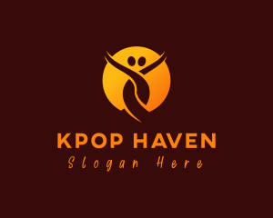 Human Dancing Couple  logo design