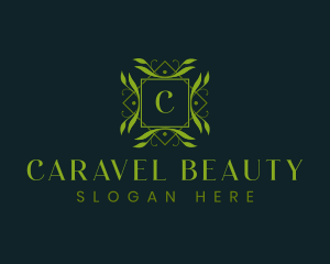 Elegant Ornamental Leaf  logo design