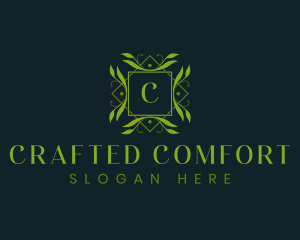 Elegant Ornamental Leaf  logo design