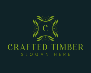 Elegant Ornamental Leaf  logo design